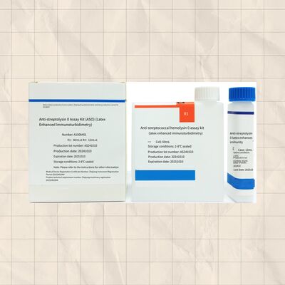 높은 감수성 ASO 반응기 96 테스트 정확한 진단을 위해 라텍스 면역 투르비디메트릭 방법을 사용하여