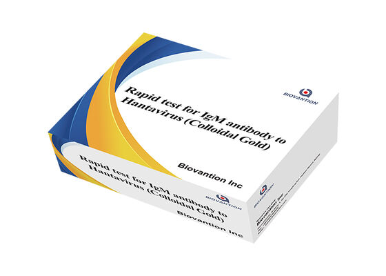 한타인 바이러스 IgM 급속 검사 키트 (Hantaan Virus IgM Rapid Test Kit) 는 후방 흐름 면역 검사 (Lateral Flow Immunoassay, LFIA) 를 이용하여 HTNV 항체의 질적 검사를 위한 치료점 검사 (Point-of-Care Test, POCT) 이다.