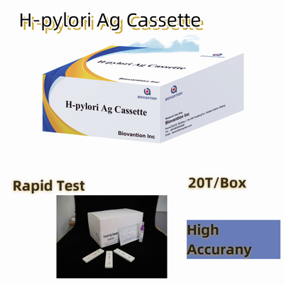 Hpylori Ag 인간 진단 반응기 동적 급속 테스트 카세트 / WB/S/P 샘플을 위한 스트립
