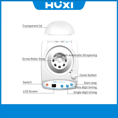 휴대용 실험실 미니 원심분기 6/8 튜브 4000 RPM CE 인증 컴팩트 디자인 플라스틱 및 금속 소규모 연구소 연구용 이상